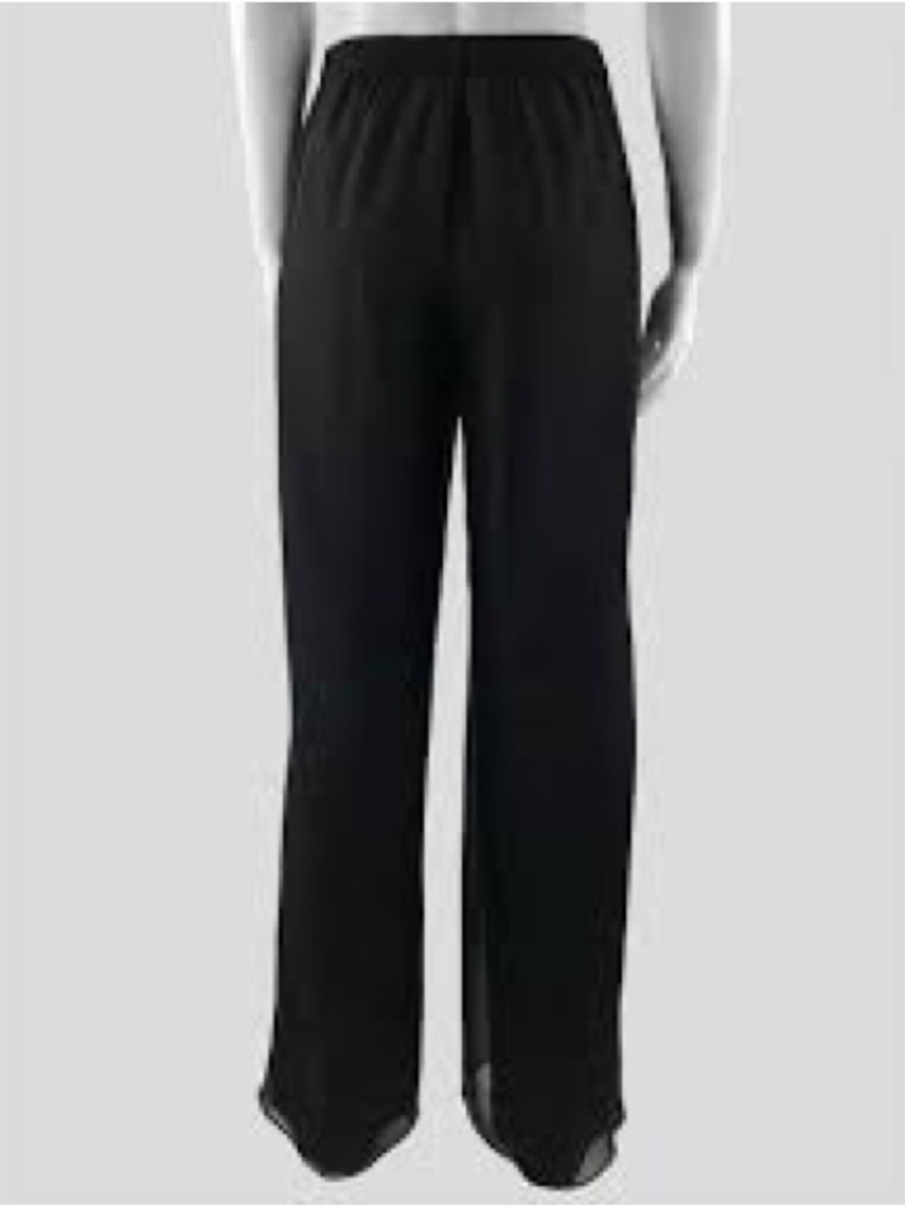 Wide-Leg Black Pull-On Palazzo Pants 830 - Picture 1 of 7